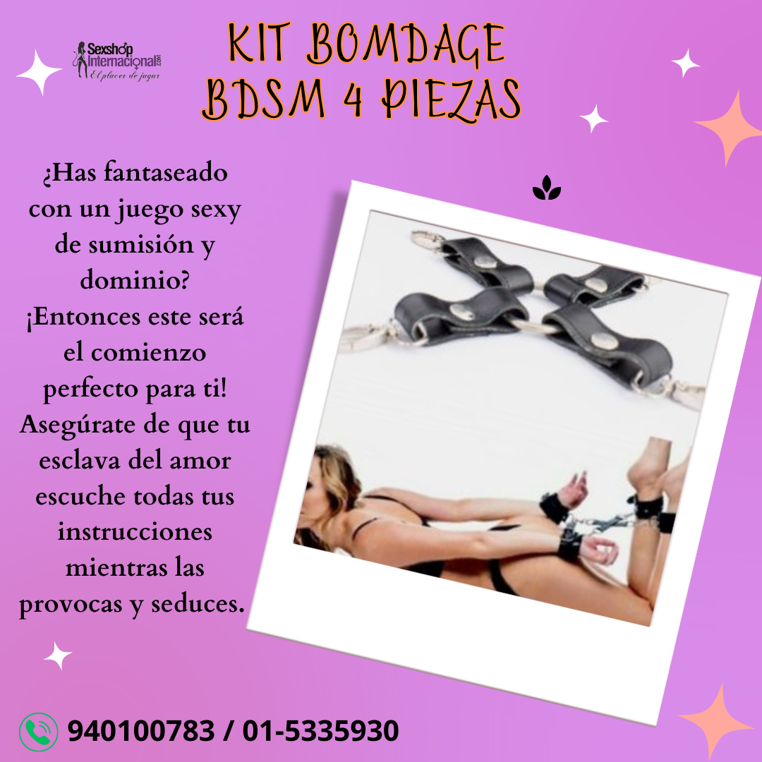 KIT BOMDAGE BDSM 4 PIEZAS